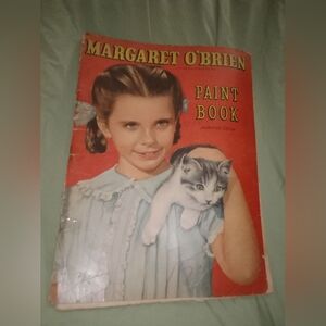 Mid Century MCM Margaret O'Brien Paint Book Coloring 1947 Racine WI Whitman Pub